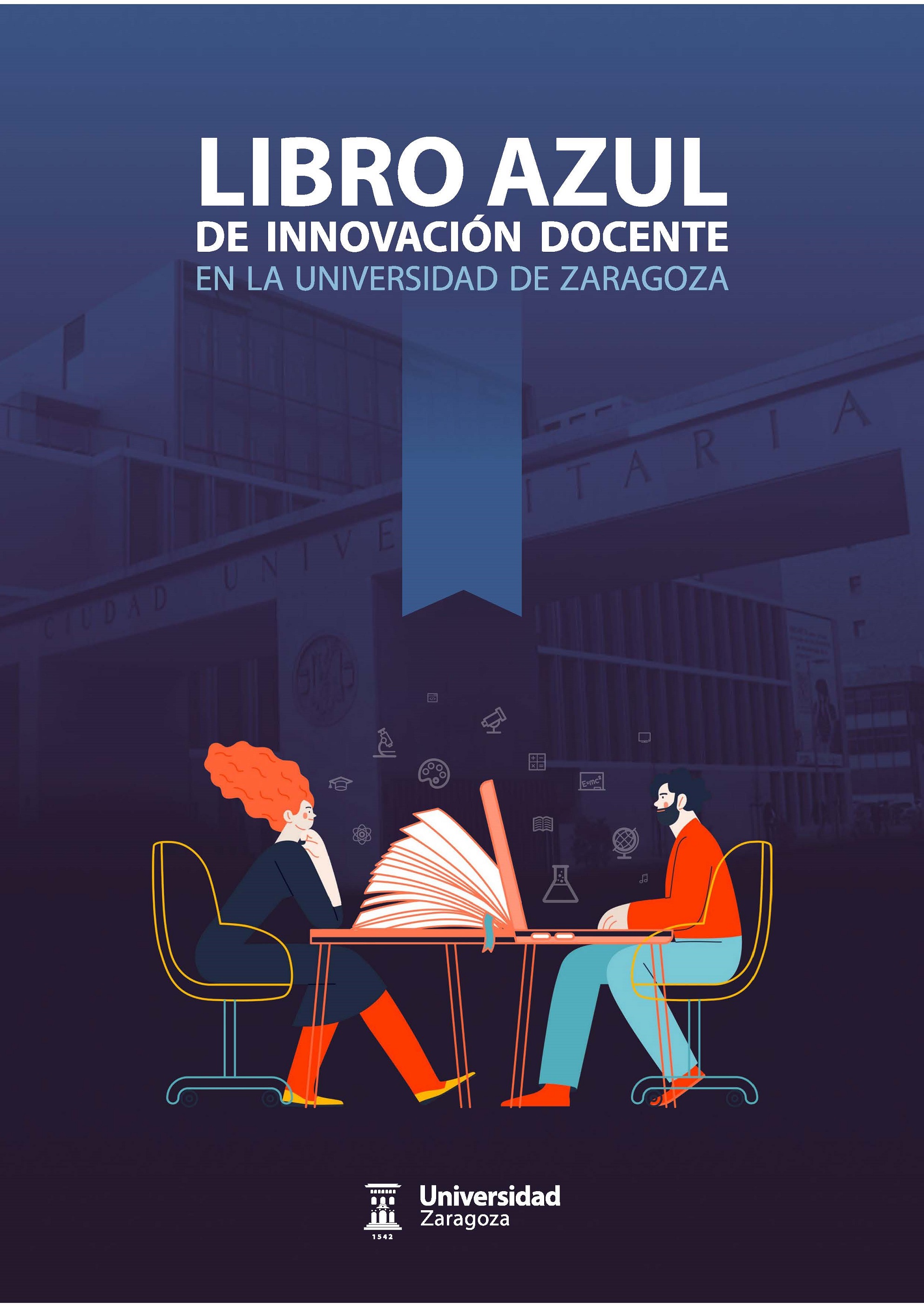 Imagen de portada del libro Libro azul de Innovación Docente en la Universidad de Zaragoza