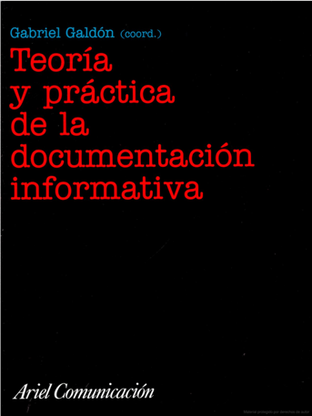 Imagen de portada del libro Teoría y práctica de la documentación informativa