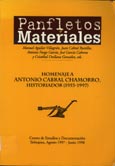 Imagen de portada del libro Panfletos y materiales : homenaje a Antonio Cabral Chamorro, historiador (1953-1997)