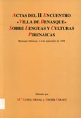Imagen de portada del libro Actas del II Encuentro "Villa de Benasque" sobre Lenguas y Culturas Pirenaicas : Benasque (Huesca), 1-4 de septiembre de 1998