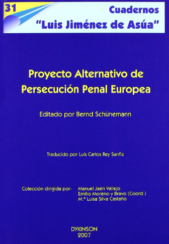 Imagen de portada del libro Proyecto alternativo de persecución penal europea