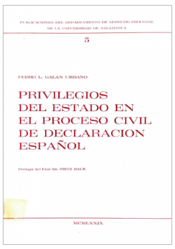 Imagen de portada del libro Privilegios del Estado en el proceso civil de declaración español