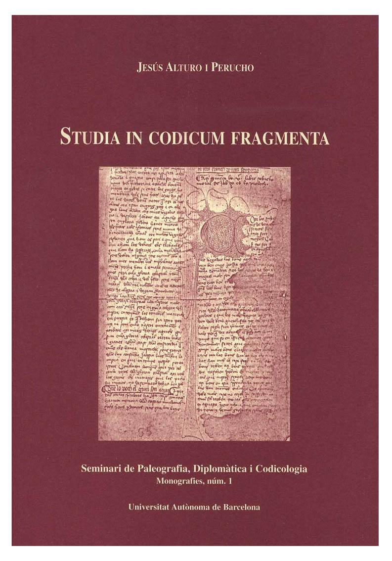 Imagen de portada del libro Studia in codicum fragmenta