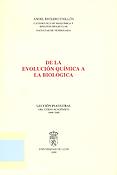 Imagen de portada del libro De la evolución química a la biológica