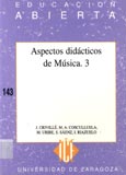 Imagen de portada del libro Aspectos didácticos de música, 3