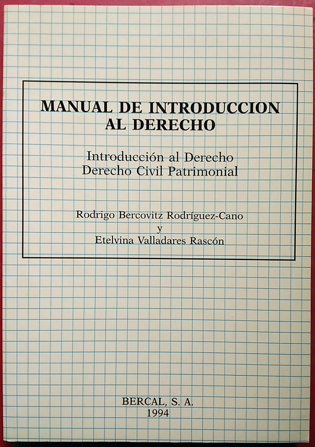Imagen de portada del libro Manual de introducción al derecho