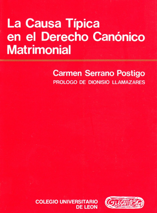 Imagen de portada del libro La causa típica en el derecho canónico matrimonial