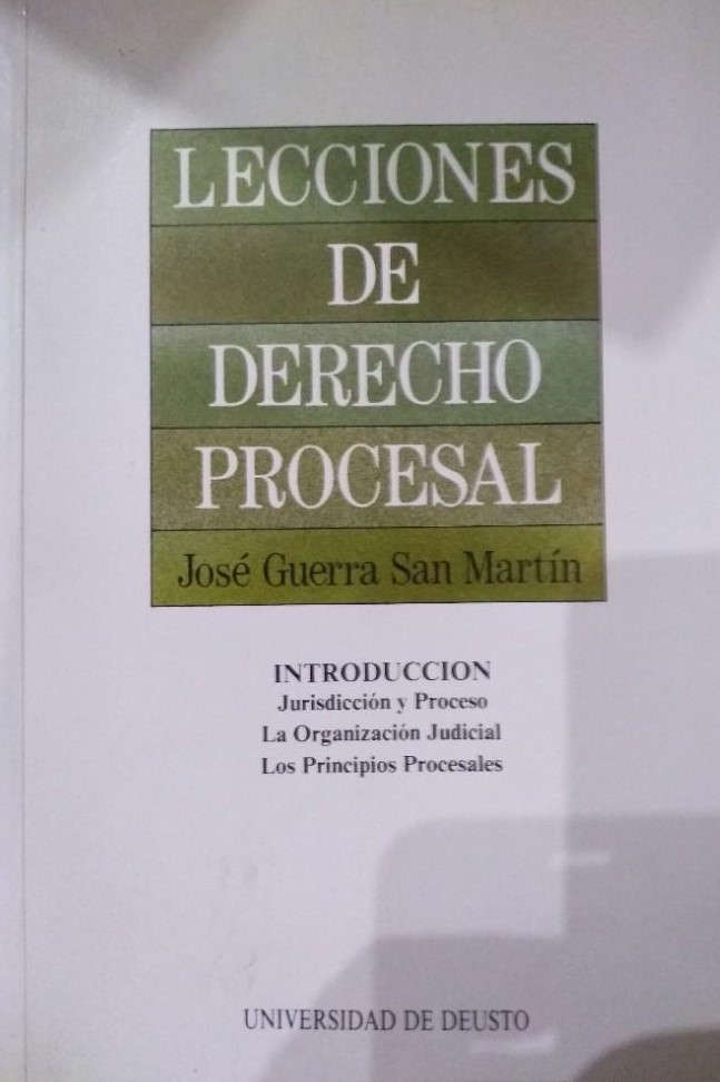 Imagen de portada del libro Lecciones de derecho procesal