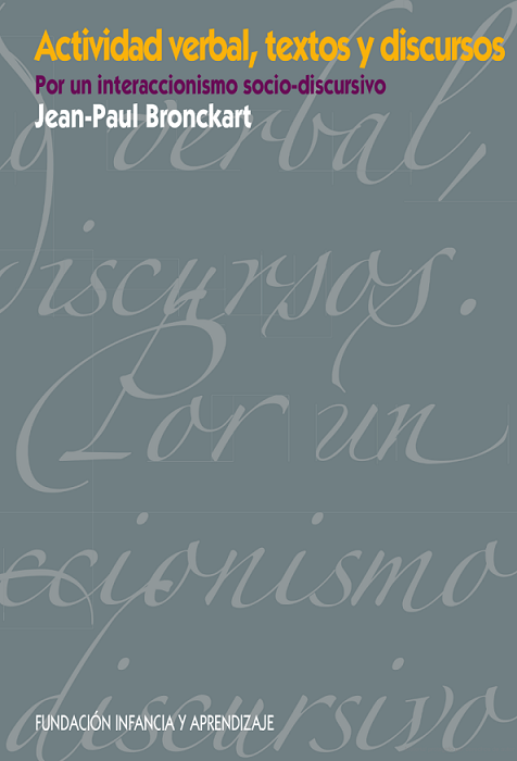 Imagen de portada del libro Actividad verbal, textos y discursos