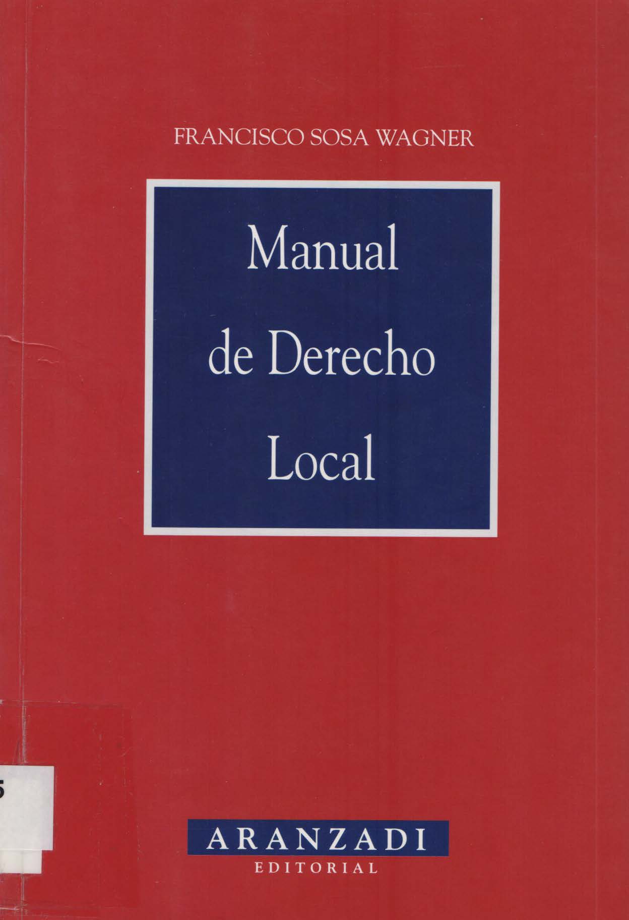 Imagen de portada del libro Manual de derecho local