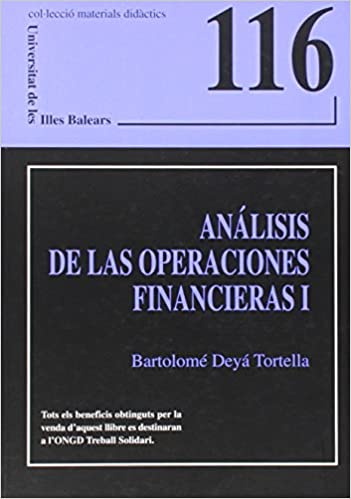 Imagen de portada del libro Análisis de las operaciones financieras I