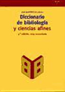 Imagen de portada del libro Diccionario de bibliología y ciencias afines