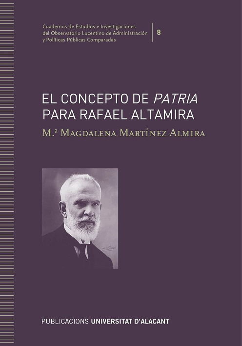 Imagen de portada del libro El concepto de Patria para Rafael Altamira