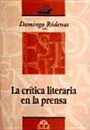 Imagen de portada del libro La crítica literaria en la prensa