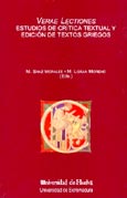Imagen de portada del libro "Verae Lectiones" estudios de crítica textual y edición de textos griegos
