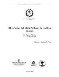 Imagen de portada del libro III Jornades del Medi Ambient de les Illes Balears