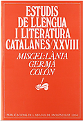 Imagen de portada del libro Miscel·lània Germà Colón/1