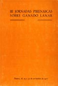 Imagen de portada del libro III Jornadas pirenaicas sobre ganado lanar : Huesca 28-30 de noviembre de 1977