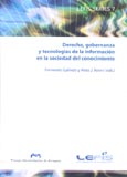 Imagen de portada del libro Derecho, gobernanza y tecnologías de la información en la sociedad del conocimiento