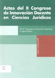 Imagen de portada del libro Actas del II Congreso de Innovación Docente en Ciencias Jurídicas