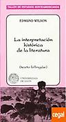 Imagen de portada del libro La interpretación histórica de la literatura