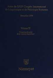 Imagen de portada del libro Actes du XXIIe Congrès International de Linguistique et de Philologie Romanes : Bruxelles, 23-29 juillet 1998.