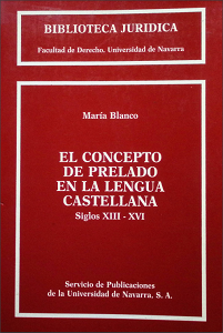 Imagen de portada del libro El concepto de prelado en la lengua castellana