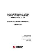 Imagen de portada del libro Manual de orientación para la tutorización y evaluación del trabajo fin de grado