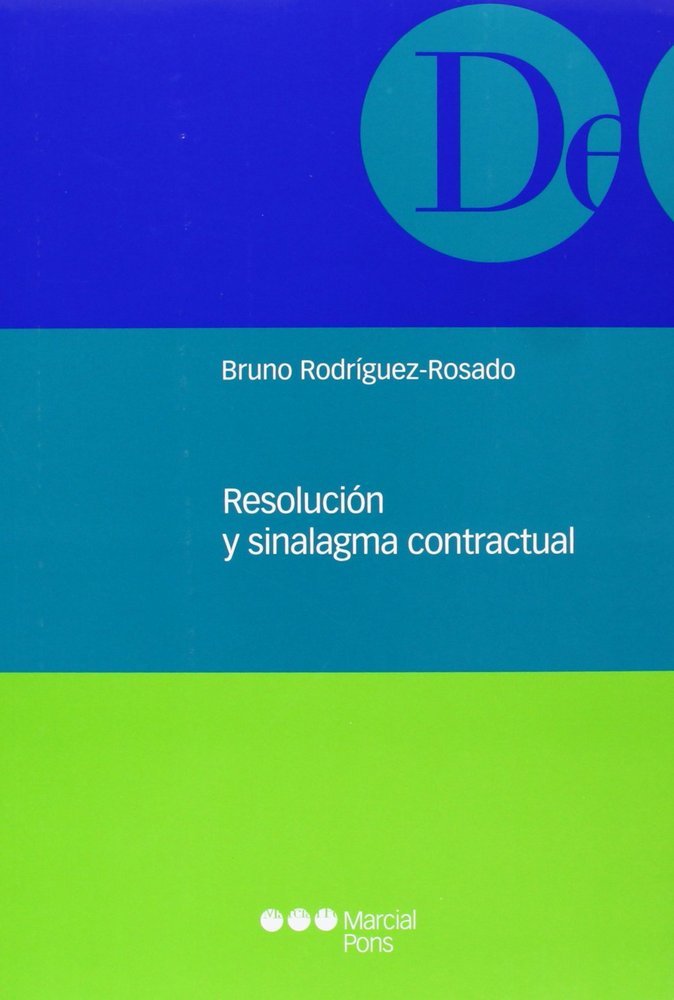 Imagen de portada del libro Resolución y sinalagma contractual