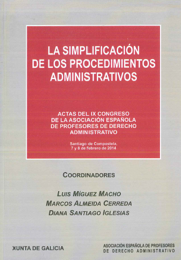 Imagen de portada del libro La simplificación de los procedimientos administrativos