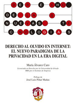 Imagen de portada del libro Derecho al olvido en Internet