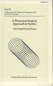 Imagen de portada del libro A phenomenological approach to syntax: the propositional frame