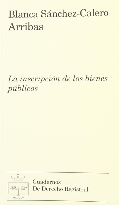 Imagen de portada del libro La inscripción de los bienes públicos