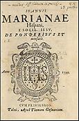 Imagen de portada del libro Ioannis Marianae hispani e socie Iesu, de ponderibus et mensuris