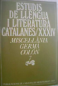 Imagen de portada del libro Miscel·lània Germà Colón/7