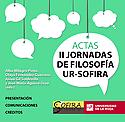 Imagen de portada del libro II Jornadas de Filosofía UR-SOFIRA