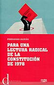 Imagen de portada del libro Para una lectura radical de la constitución de 1978