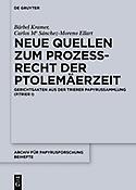 Imagen de portada del libro Neue Quellen zum Prozessrecht der Ptolemäerzeit