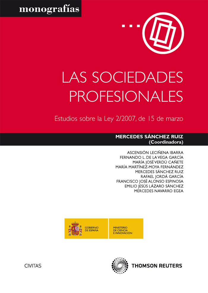 Imagen de portada del libro Las sociedades profesionales