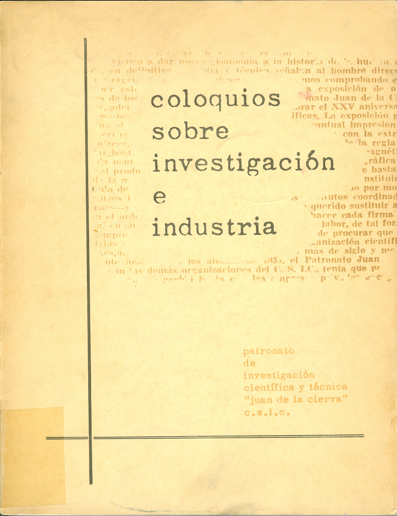 Imagen de portada del libro Coloquios sobre Investigación e Industria