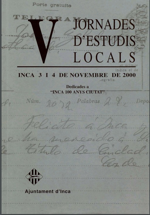 Imagen de portada del libro V Jornades d'Estudis Locals