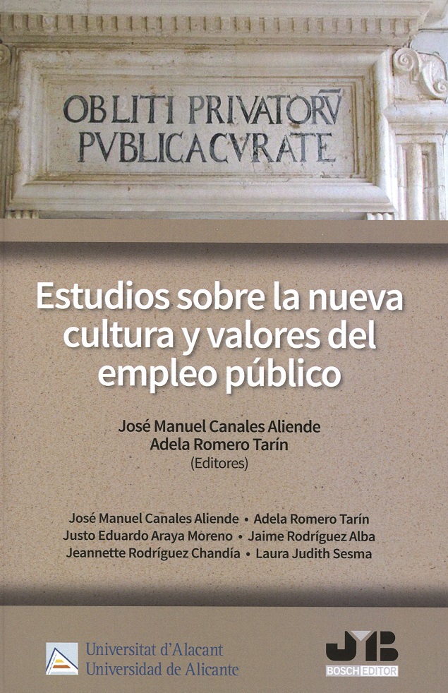 Imagen de portada del libro Estudios sobre la nueva cultura y valores del empleo público