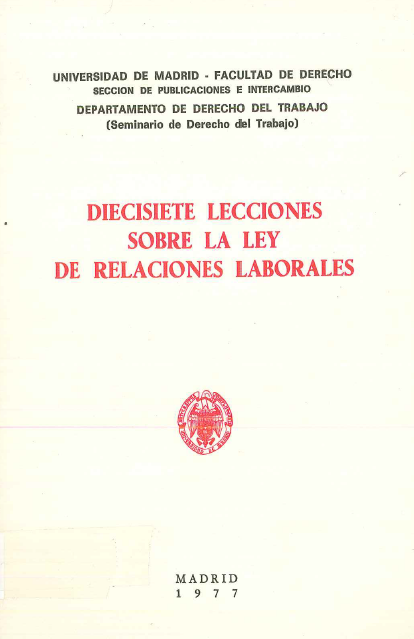 Imagen de portada del libro Dieciseis lecciones sobre causas de despido