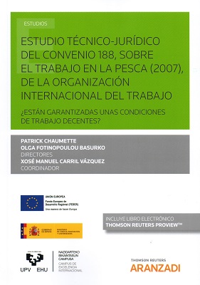 Imagen de portada del libro Estudio técnico-jurídico del Convenio 188, sobre el Trabajo en la Pesca (2007), de la Organización Internacional del Trabajo