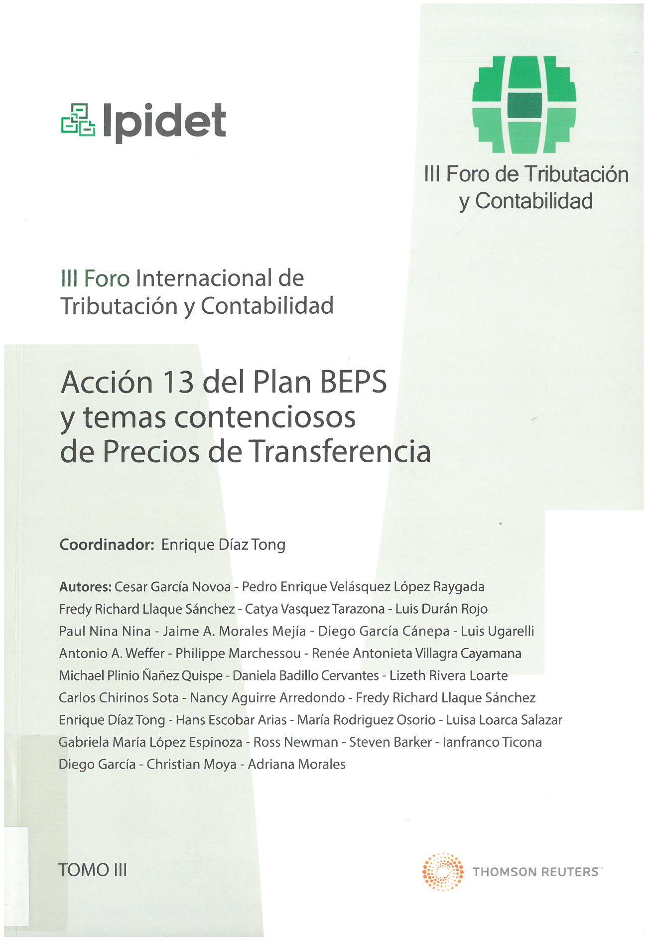 Imagen de portada del libro Acción 13 del Plan BEPS y temas contenciosos de precios de transferencia