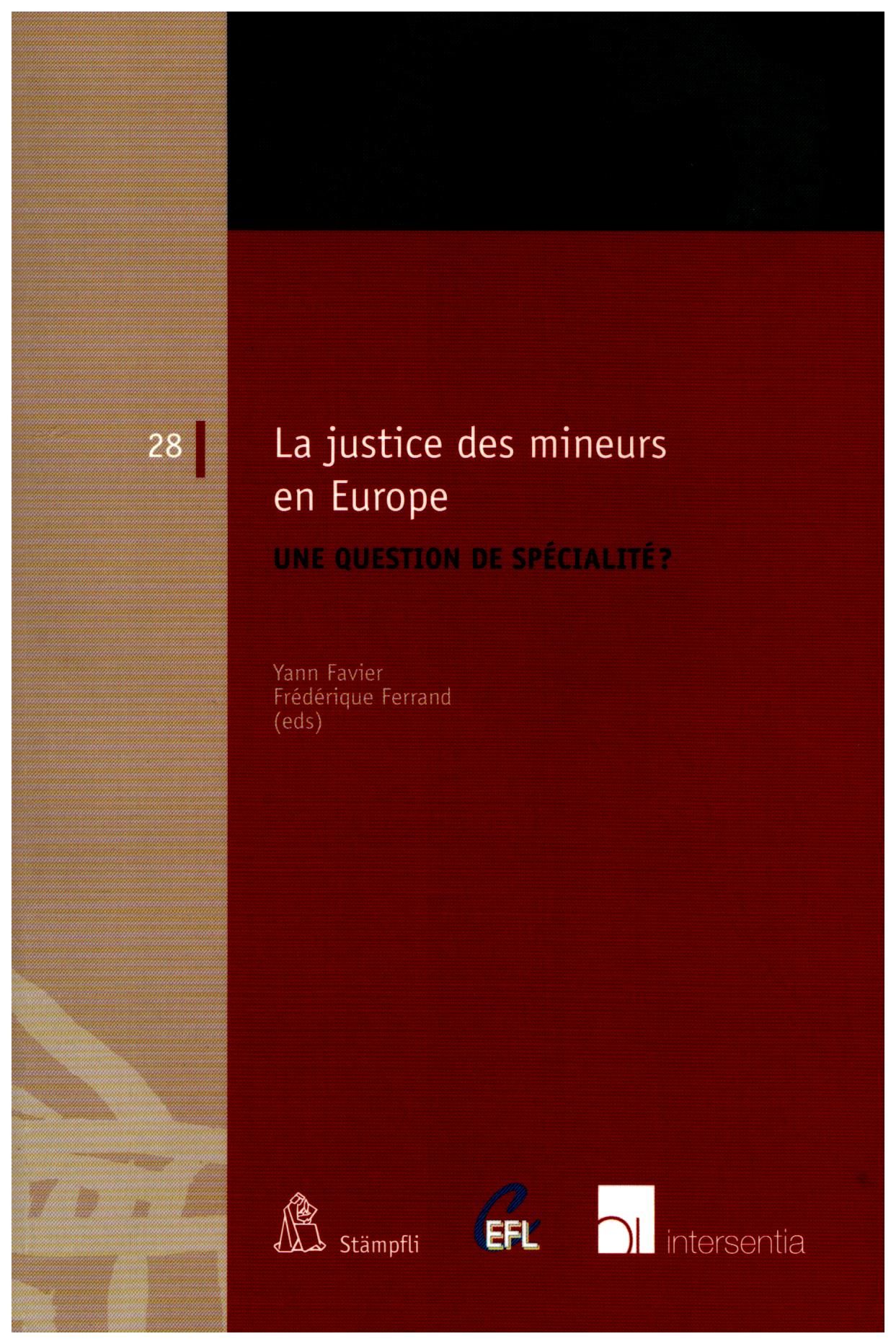 Imagen de portada del libro La justice des mineurs en Europe