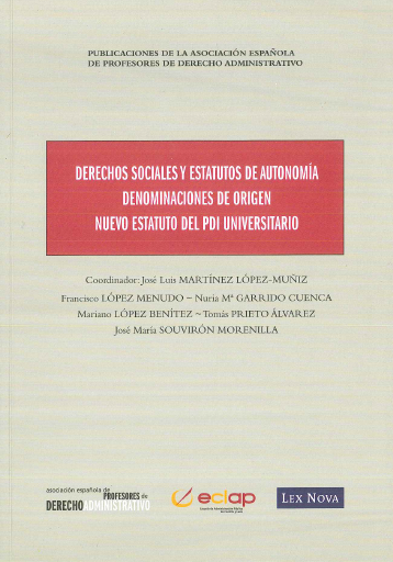 Imagen de portada del libro Derechos sociales y estatutos de autonomía