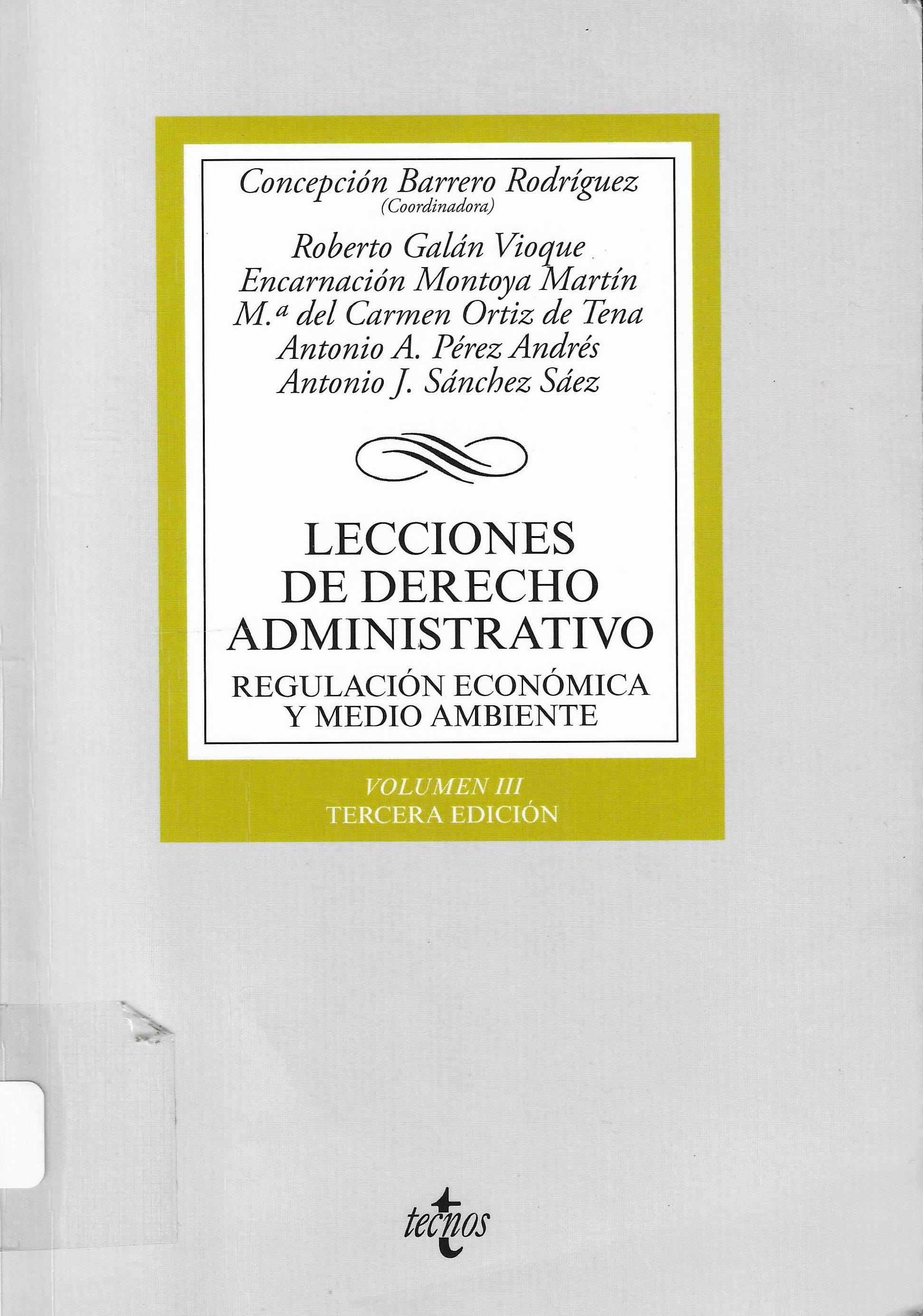 Imagen de portada del libro Lecciones de derecho administrativo
