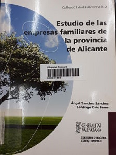 Imagen de portada del libro Estudio de las empresas familiares de la provincia de Alicante