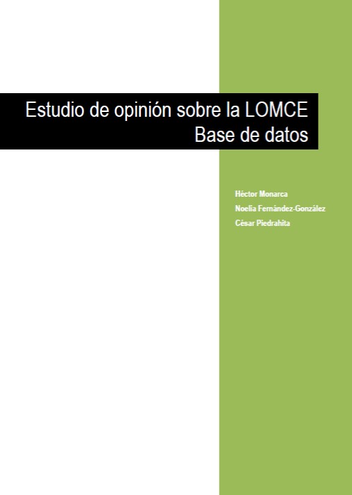 Imagen de portada del libro Estudio de opinión sobre la LOMCE